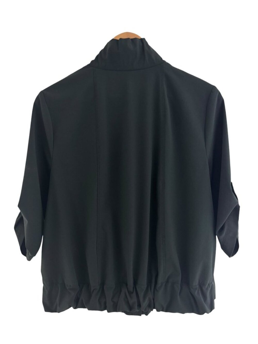 Chico's‎ Zenergy Black Zip Snap Jacket Pockets Size 1 = Medium/8 Golf 3/4 Sleeve - Picture 7 of 9
